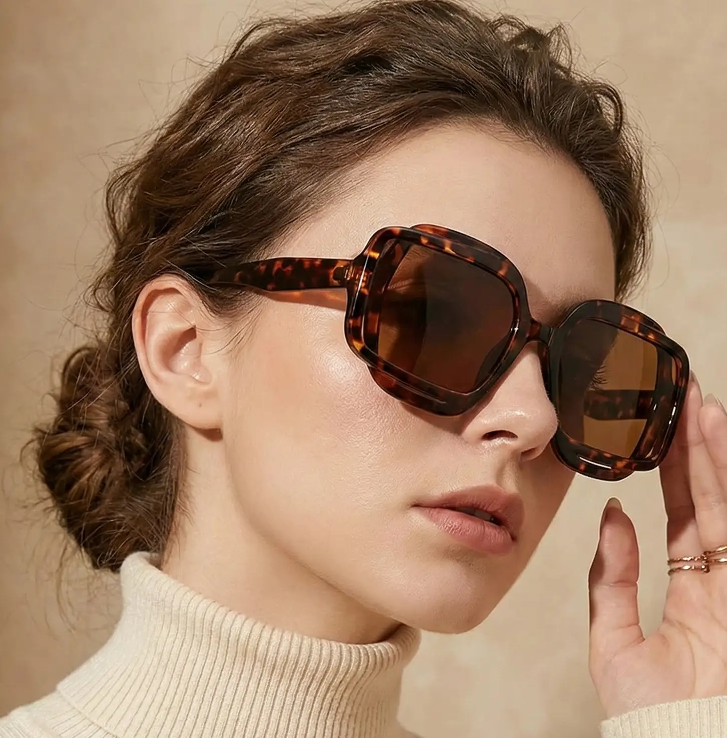 Geometric Square Sunglasses – Color Block UV400 by Adornity