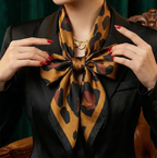 Silk Plaid Scarf – Timeless 70x70 Wrap by Adornity