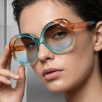Metal Frame Retro Oval Sunglasses For Women From The Vintage Collection With UV400 Protection Limited Edition by Hegichi