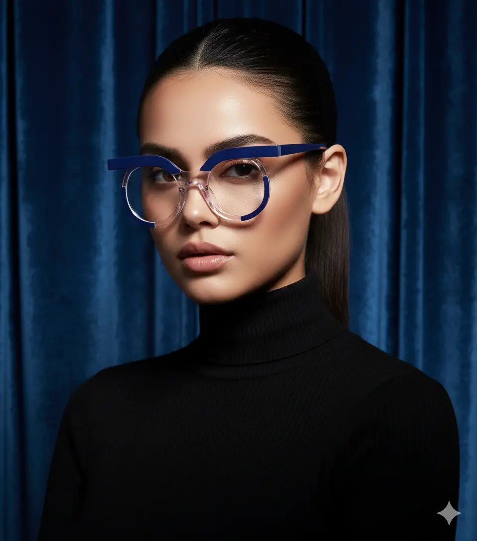 Round Transparent Blue Light Glasses – Minimal Frame by Adornity