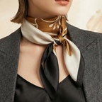 Silk Plaid Scarf – Timeless 70x70 Wrap by Adornity