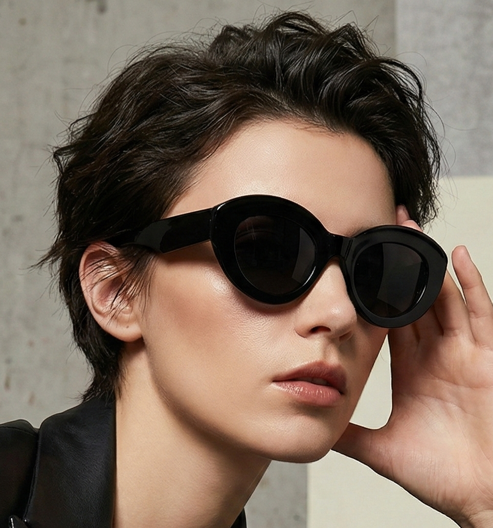 Oversized Sunglasses – Bold Cat-Eye Frame by Adornity
