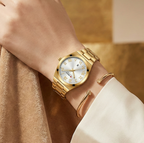 Women Stainless Steel Watch - Waterproof Analog Bracelet With Date Display by Adornity