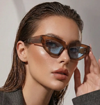 Glam Cat Eye Sunglasses – Thick Frame Gradient UV400 by Adornity