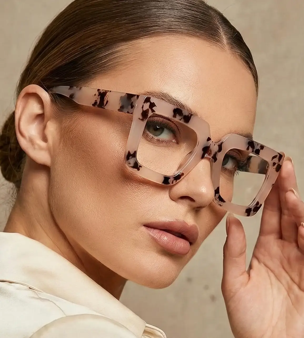 Geometric Square Reading Glasses – Retro Frame by Adornity