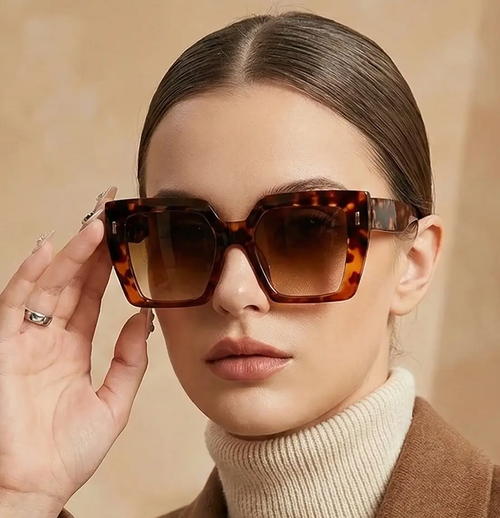 Chic Square Frame Sunglasses – Gradient Lenses UV400 by Adornity