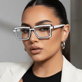 Anime Cosplay Glasses - Square Frame Clear Lens Candy Color Eyewear For Men & Women by Adornity
