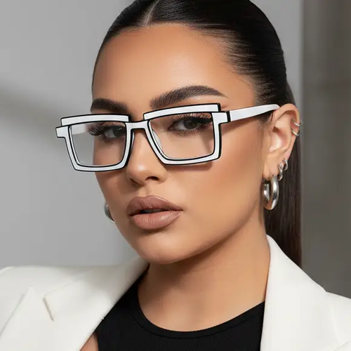 Anime Cosplay Glasses - Square Frame Clear Lens Candy Color Eyewear For Men & Women by Adornity