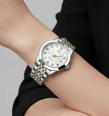Stainless Steel Watch – Digital Dial Calendar by Adornity