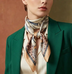Elegant Silk Square Scarf – Satin 90x90 cm by Adornity