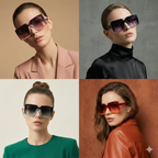 Cat-Eye Sunglasses – Bold Oversized Frame by Adornity