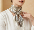 Silk Plaid Scarf – Timeless 70x70 Wrap by Adornity