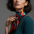 Elegant Silk Square Scarf – Satin 90x90 cm by Adornity