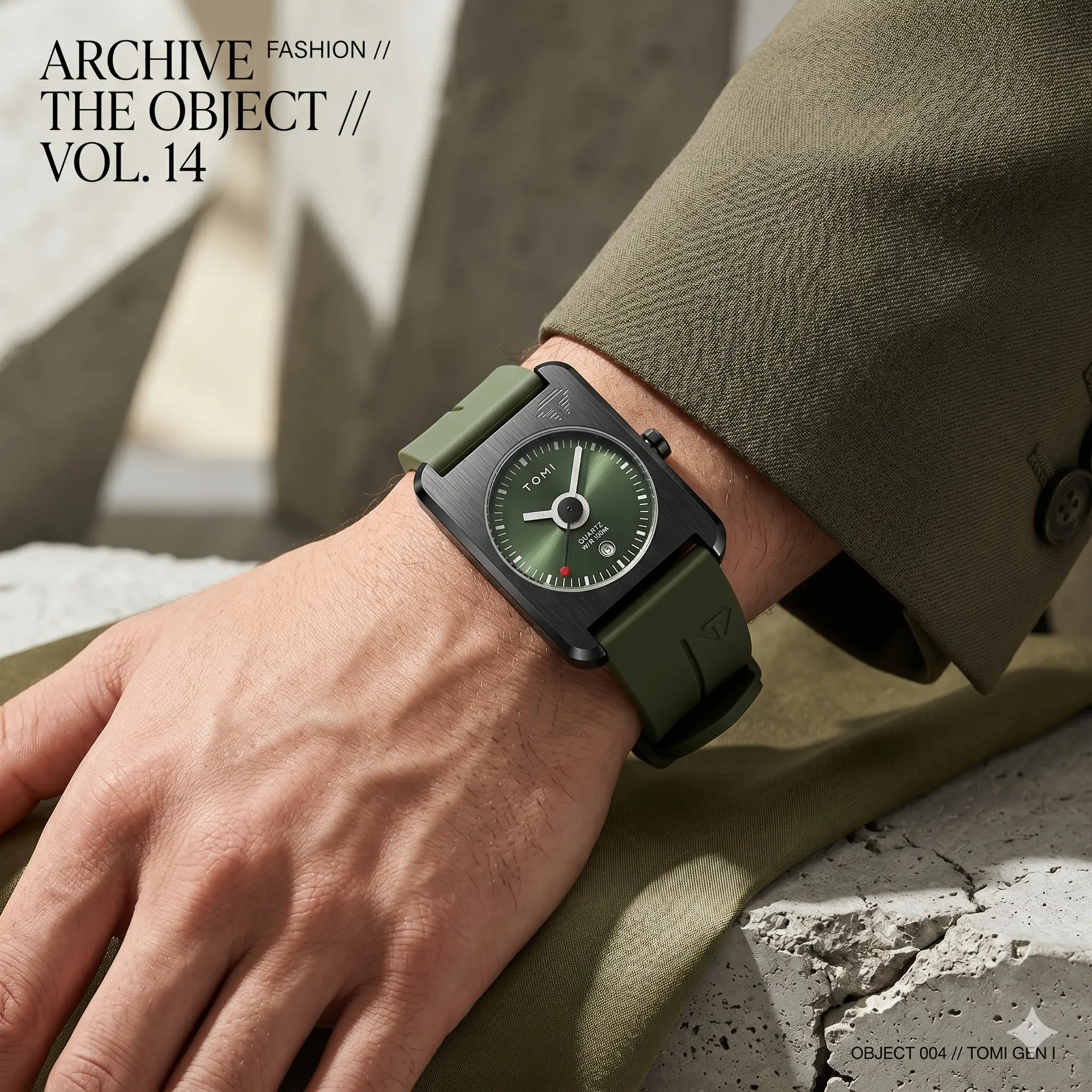 Square Quartz Watch With Alloy Case Exclusive Edition by Hegichi
