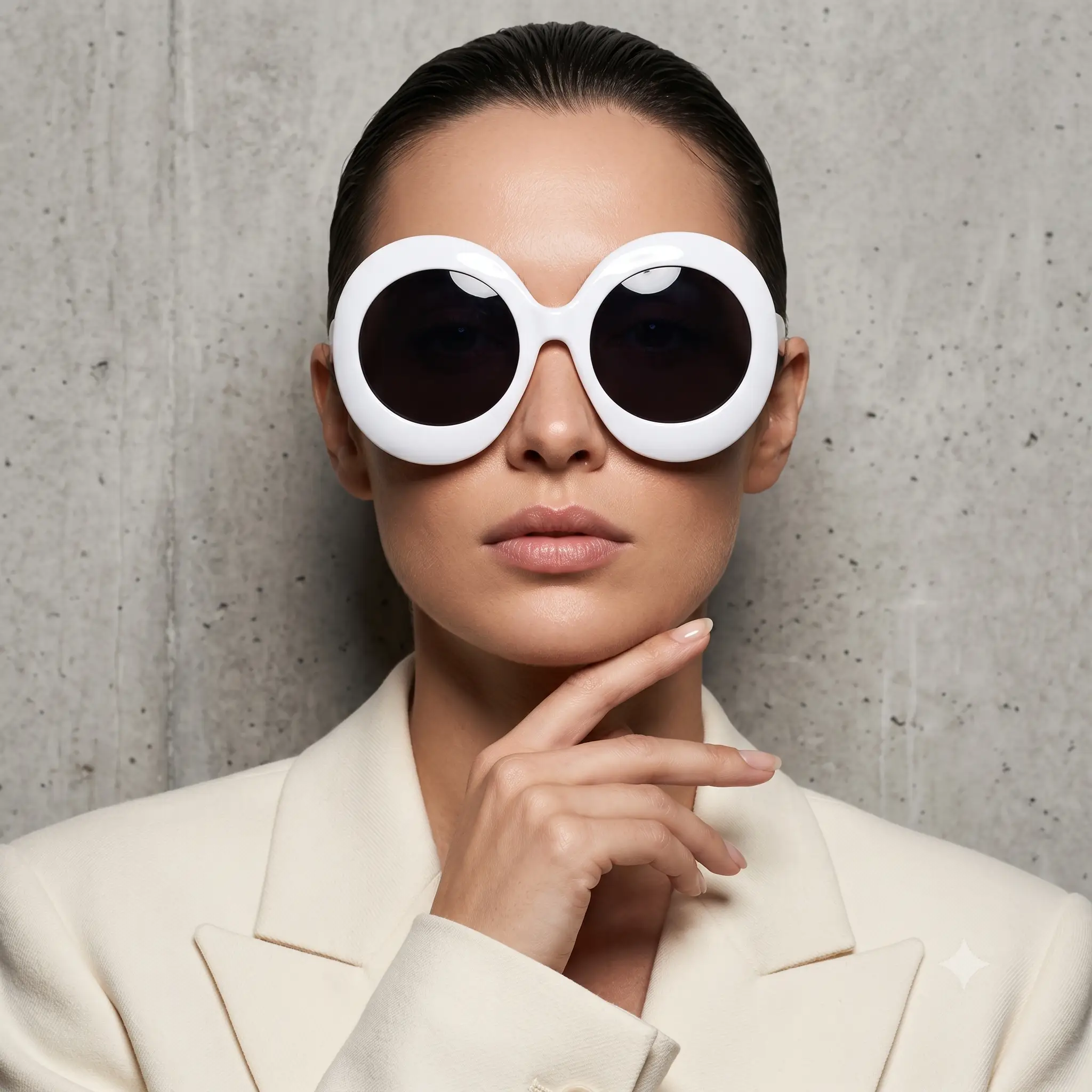 Oversized Round Sunglasses Vintage Gradient Collection Limited Edition by Hegichi