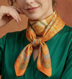 Silk Plaid Scarf – Timeless 70x70 Wrap by Adornity
