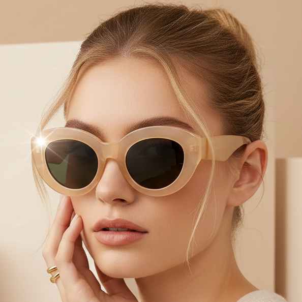 Oversized Sunglasses – Bold Cat-Eye Frame by Adornity