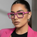 Anime Cosplay Glasses - Square Frame Clear Lens Candy Color Eyewear For Men & Women by Adornity