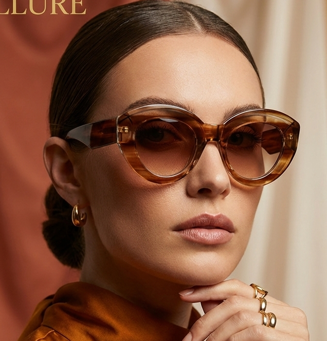 Oversized Sunglasses – Bold Cat-Eye Frame by Adornity