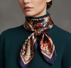 Elegant Silk Square Scarf – Satin 90x90 cm by Adornity