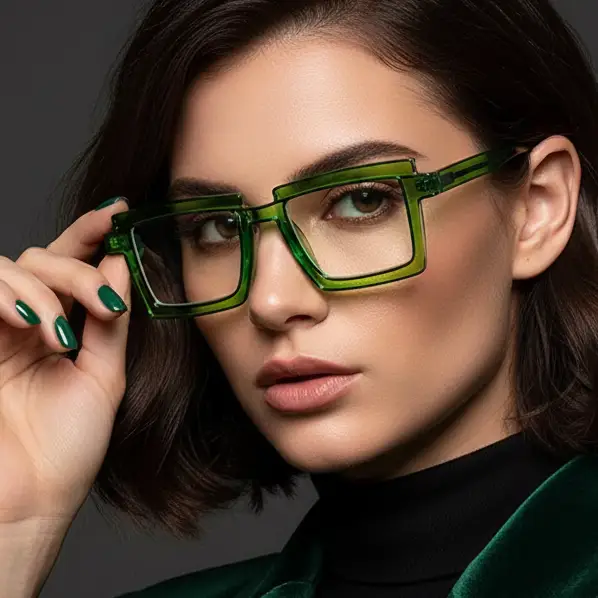 Anime Cosplay Glasses - Square Frame Clear Lens Candy Color Eyewear For Men & Women by Adornity
