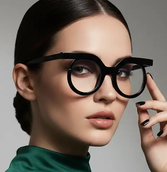 Round Transparent Blue Light Glasses – Minimal Frame by Adornity