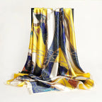 Elegant Silk Square Scarf – Satin 90x90 cm by Adornity