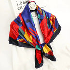 Elegant Silk Square Scarf – Satin 90x90 cm by Adornity