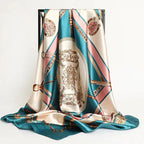 Elegant Silk Square Scarf – Satin 90x90 cm by Adornity