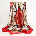 Elegant Silk Square Scarf – Satin 90x90 cm by Adornity