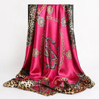 Elegant Silk Square Scarf – Satin 90x90 cm by Adornity