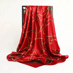 Elegant Silk Square Scarf – Satin 90x90 cm by Adornity