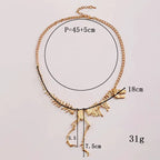 LOVBEAFAS Fashion Gothic Dragon Tyrannosaurus Skeleton Dinosaur Necklaces & Pendants Chain Choker Collar Necklace For Women by Adornity