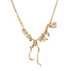 LOVBEAFAS Fashion Gothic Dragon Tyrannosaurus Skeleton Dinosaur Necklaces & Pendants Chain Choker Collar Necklace For Women by Adornity