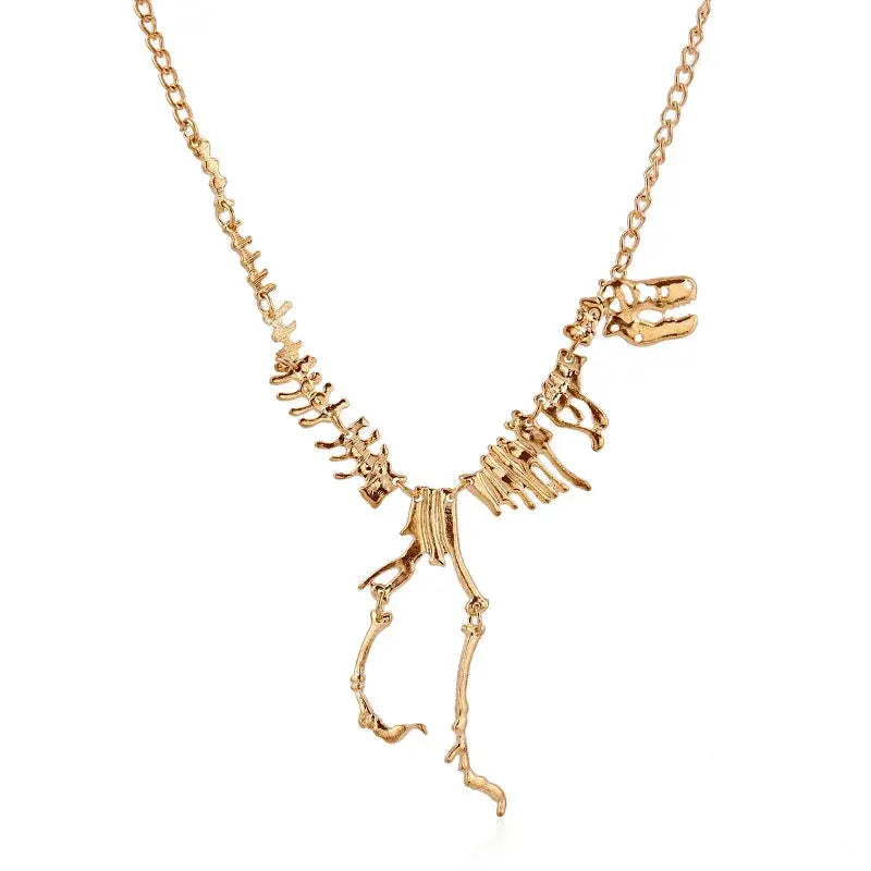 LOVBEAFAS Fashion Gothic Dragon Tyrannosaurus Skeleton Dinosaur Necklaces & Pendants Chain Choker Collar Necklace For Women by Adornity