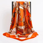 Elegant Silk Square Scarf – Satin 90x90 cm by Adornity