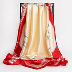 Elegant Silk Square Scarf – Satin 90x90 cm by Adornity