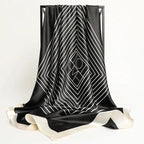 Elegant Silk Square Scarf – Satin 90x90 cm by Adornity