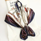 Elegant Silk Square Scarf – Satin 90x90 cm by Adornity