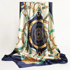 Elegant Silk Square Scarf – Satin 90x90 cm by Adornity