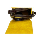 Yellow Vegan Leather Bag - Handmade Mini Satchel With Gold Hardware Clasp by navichi