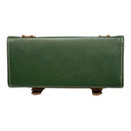 Handmade Vegan Leather Handbag – Forest Green Purse With Gold Hardware & Detachable Strap by navichi