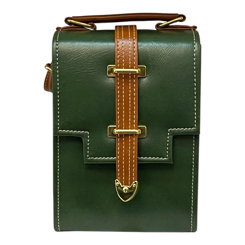 French Vegan Leather Handbag – Elegant Handmade Compact Vegan Handbag 19x13x9 cm by navichi