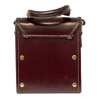 Vegan Leather Crossbody Bag – Handmade Chocolate Brown Compact Shoulder Bag by navichi