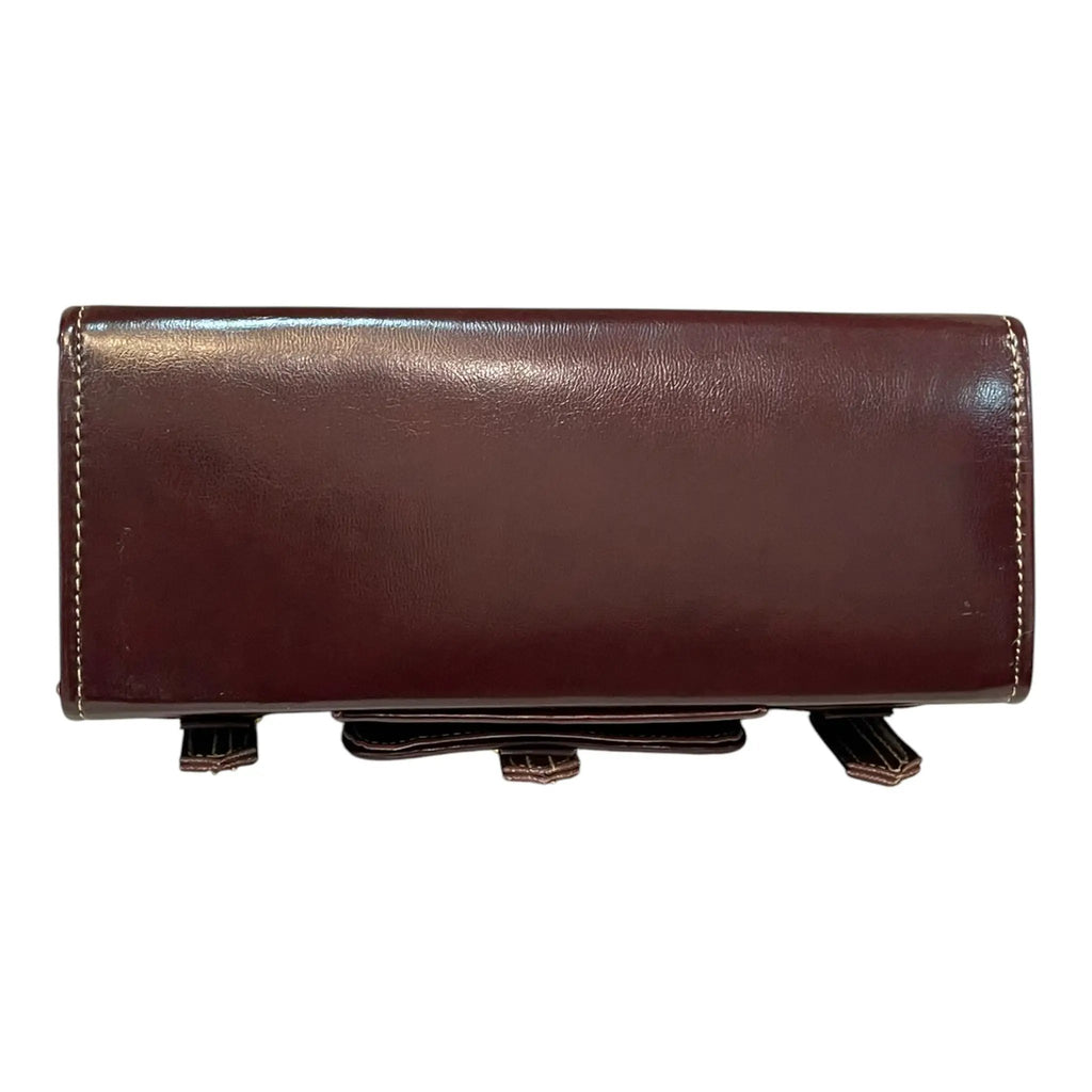 Vegan Leather Satchel – Handmade Brown Satchel Bag with Gold Hardware Purse by navichi