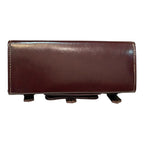 Vegan Leather Satchel – Handmade Structured Brown Crossbody Bag with Gold Buckle by navichi