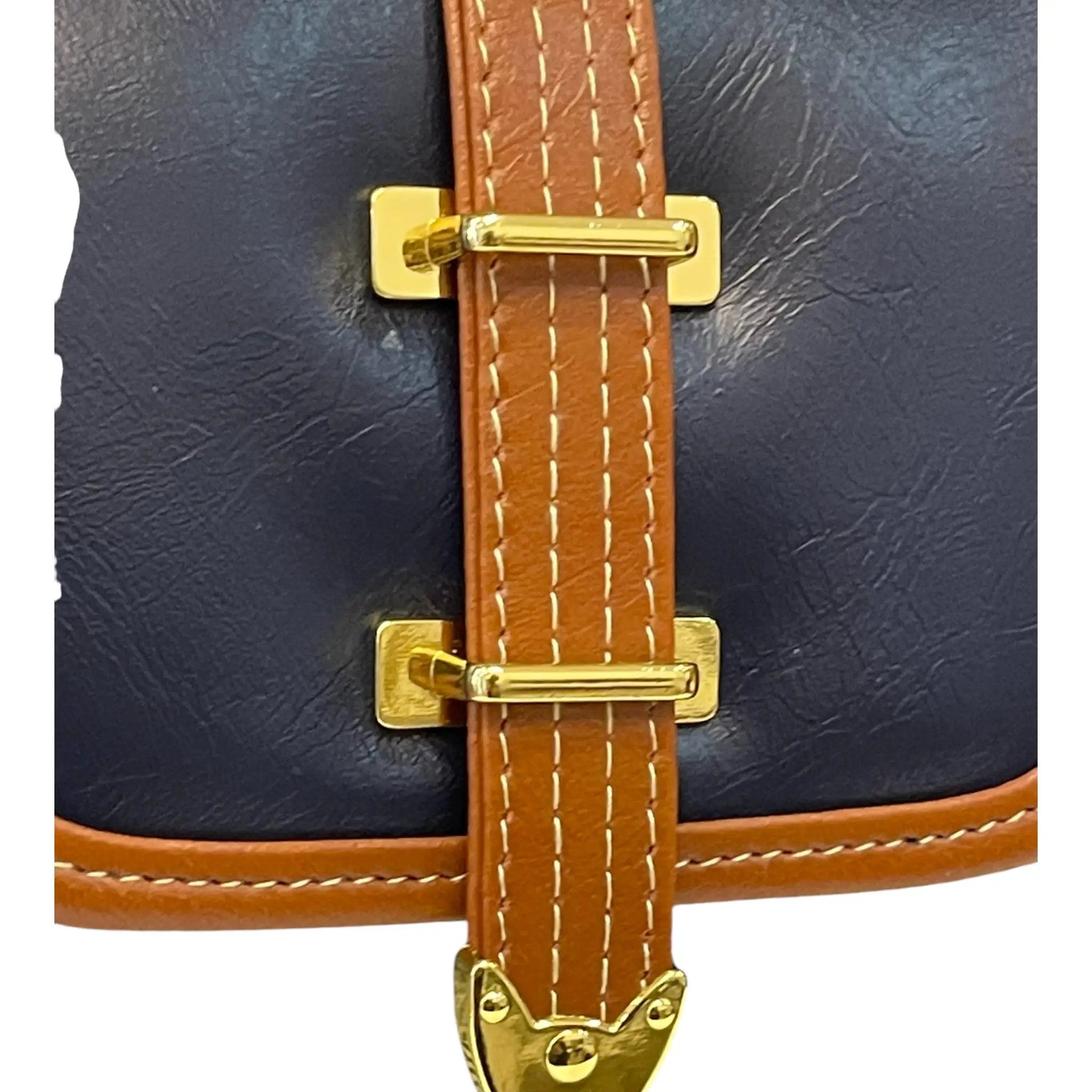 Vegan Leather Crossbody – Handmade Tweed Compact Bag With Adjustable Strap by navichi