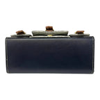 Vegan Leather Satchel – Handmade Classic Navy Canvas Satchel with Adjustable Crossbody Strap by navichi