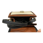 Vegan Leather Handbag – Handmade French Satchel Bag with Gold Clasp Closure by navichi