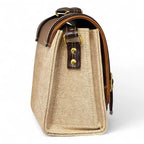 Vegan Leather Satchel – Handmade Camel Brown Handbag With Adjustable Strap by navichi